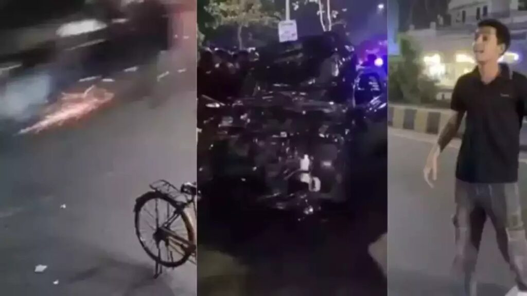 CCTV footage reveals the Vadodara car crash suspect holding a bottle ...