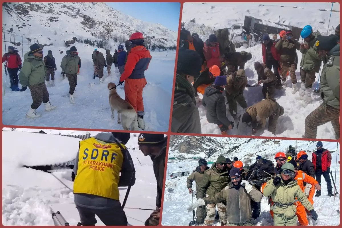 ITBP जवानों के कैंप के पास हुआ हिमस्खलन।