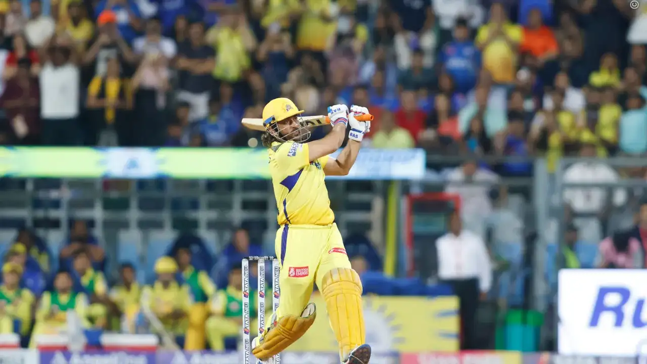 MS Dhoni against Kolkata Knight Riders
