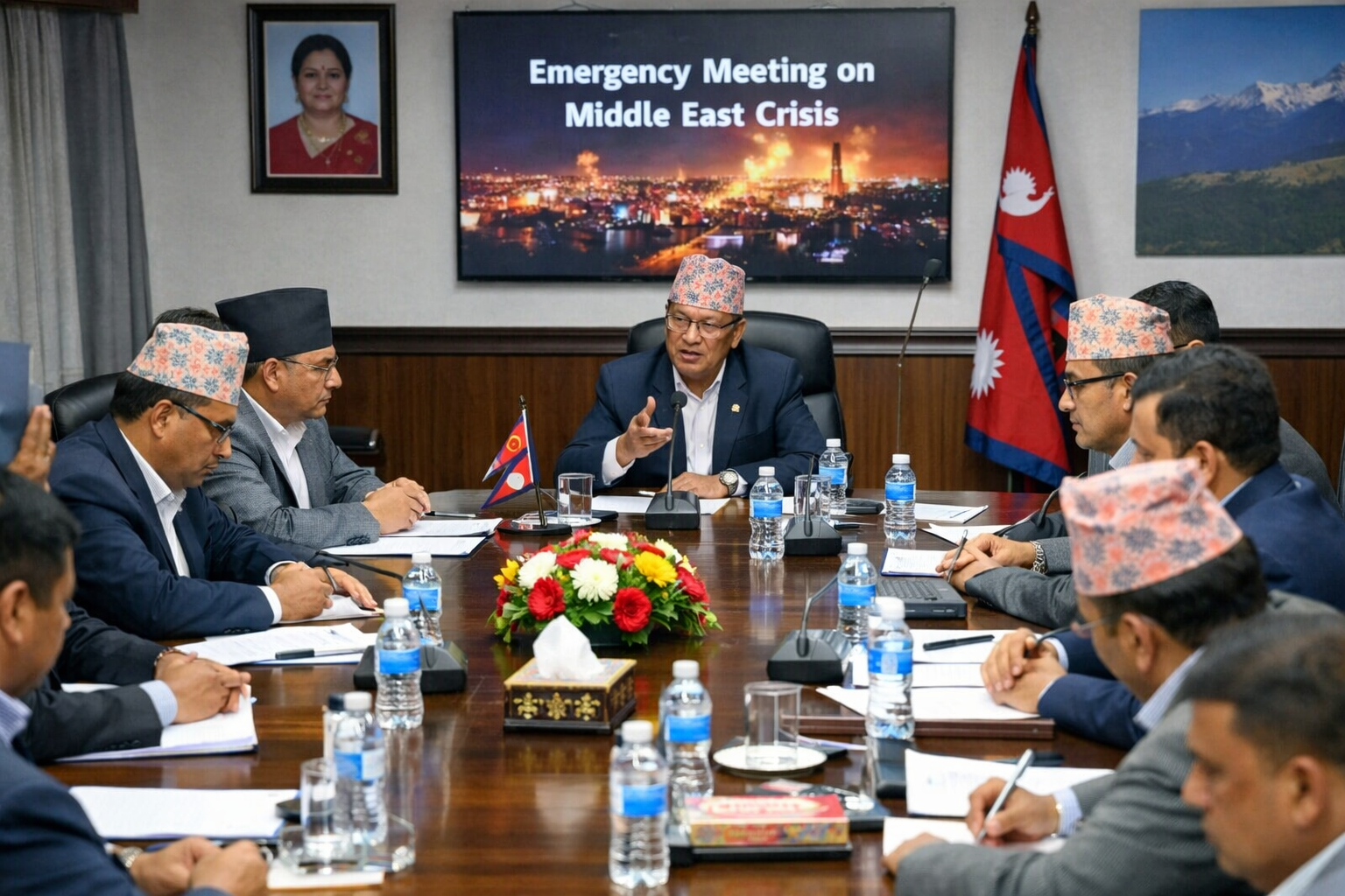 पश्चिम एशिया युद्ध के बीच नेपाल सरकार की आपात बैठक